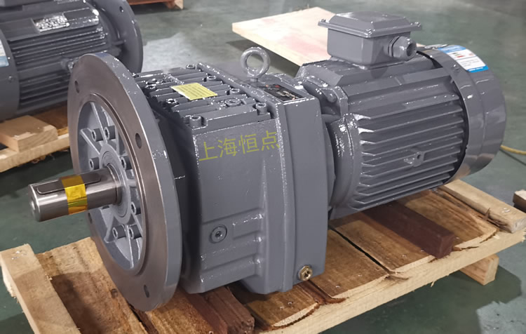 RF87減速機，立式安裝，輸入配電機，實物照片如下