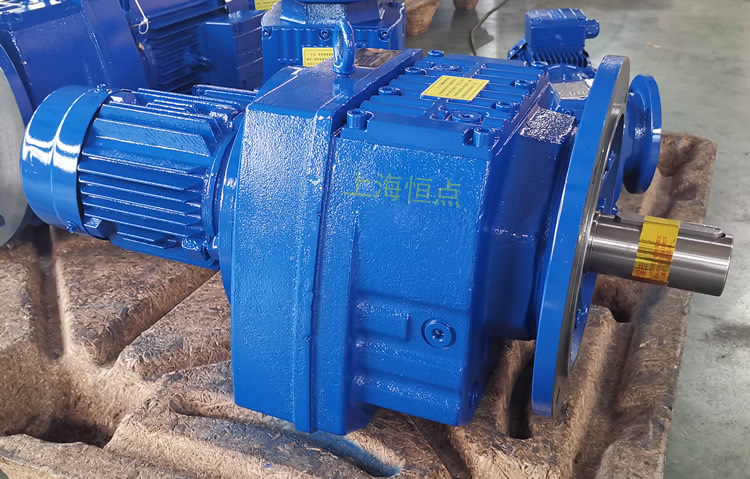 RF87減速機，立式安裝，輸入配電機，實物照片如下