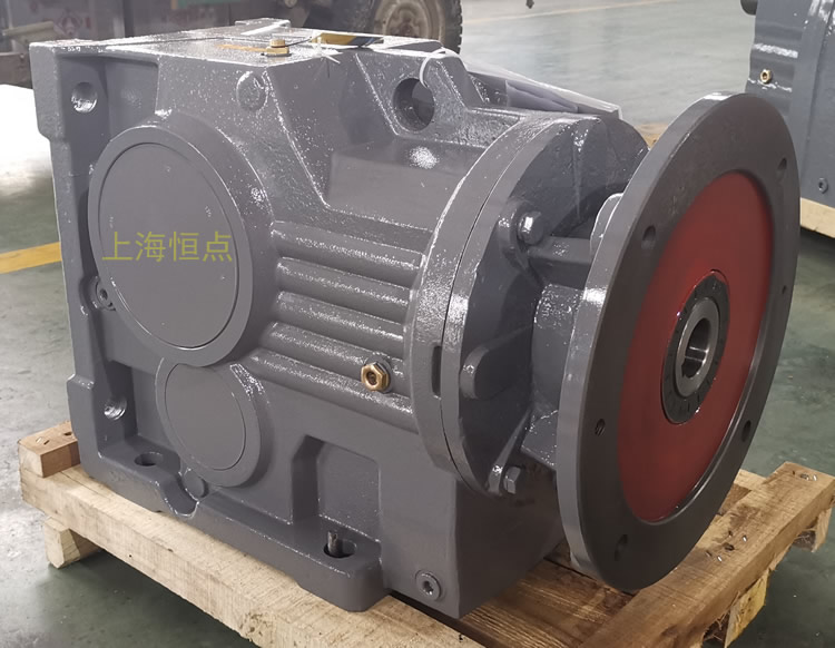 K97減速機，輸入配電機法蘭端蓋，右輸出單軸，實物圖如下