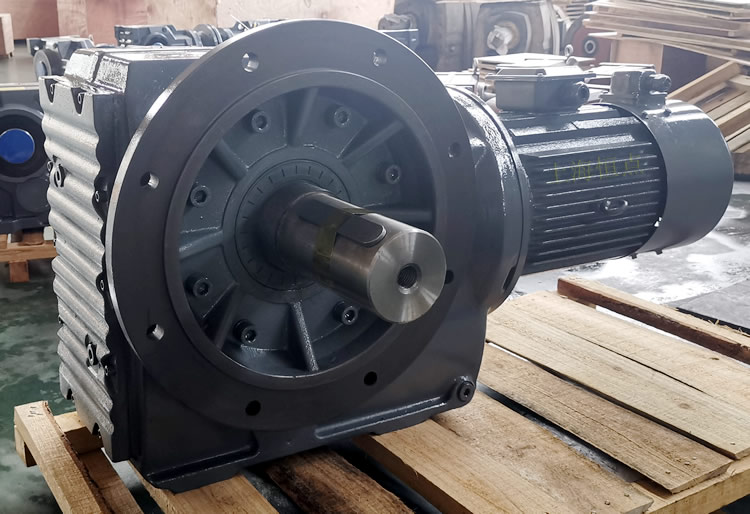 KF107減速機 輸入配變頻電機 輸出法蘭+軸 灰色漆 -上海恒點