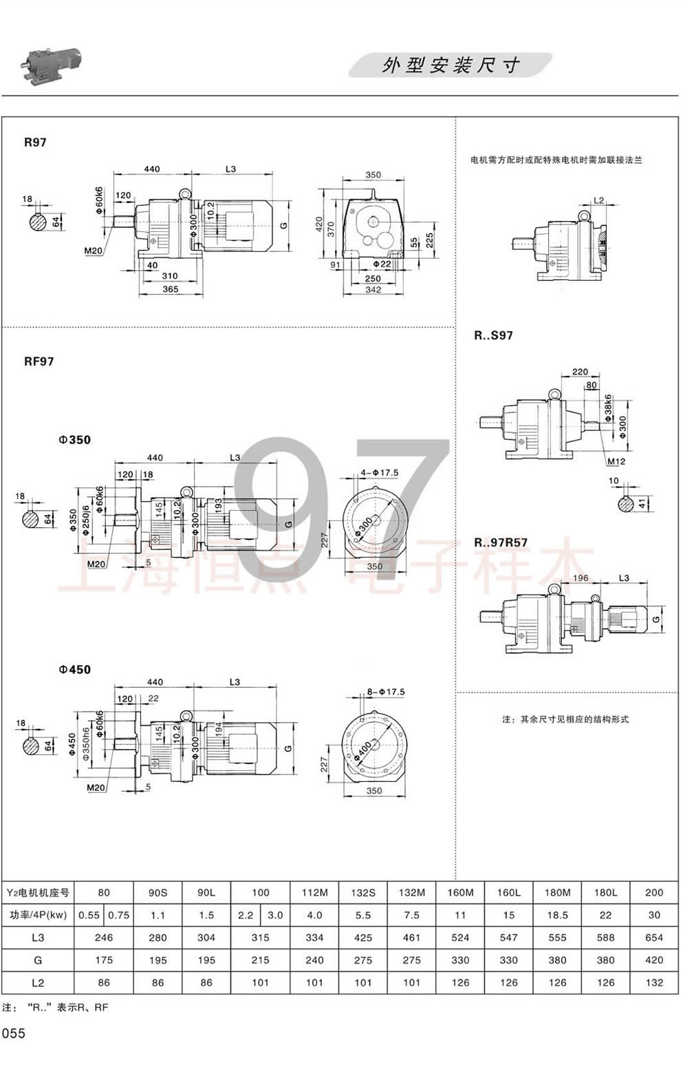 R97 RF97 RS97外形安裝尺寸圖